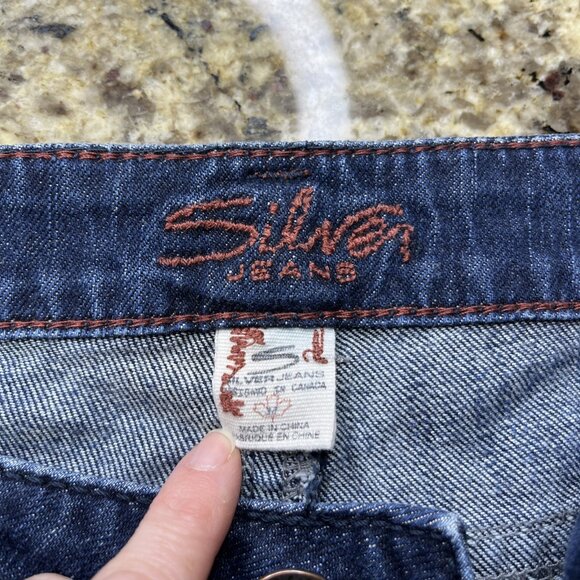 Size 32 ( 34) Silver Jeans Santorini Womens Bootcut Distressed * Read Below  CN - Picture 5 of 15